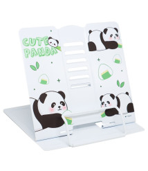Suport pentru cărți Cute Panda, alb